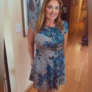 Betsey Johnson Blue Floral Mini Dress